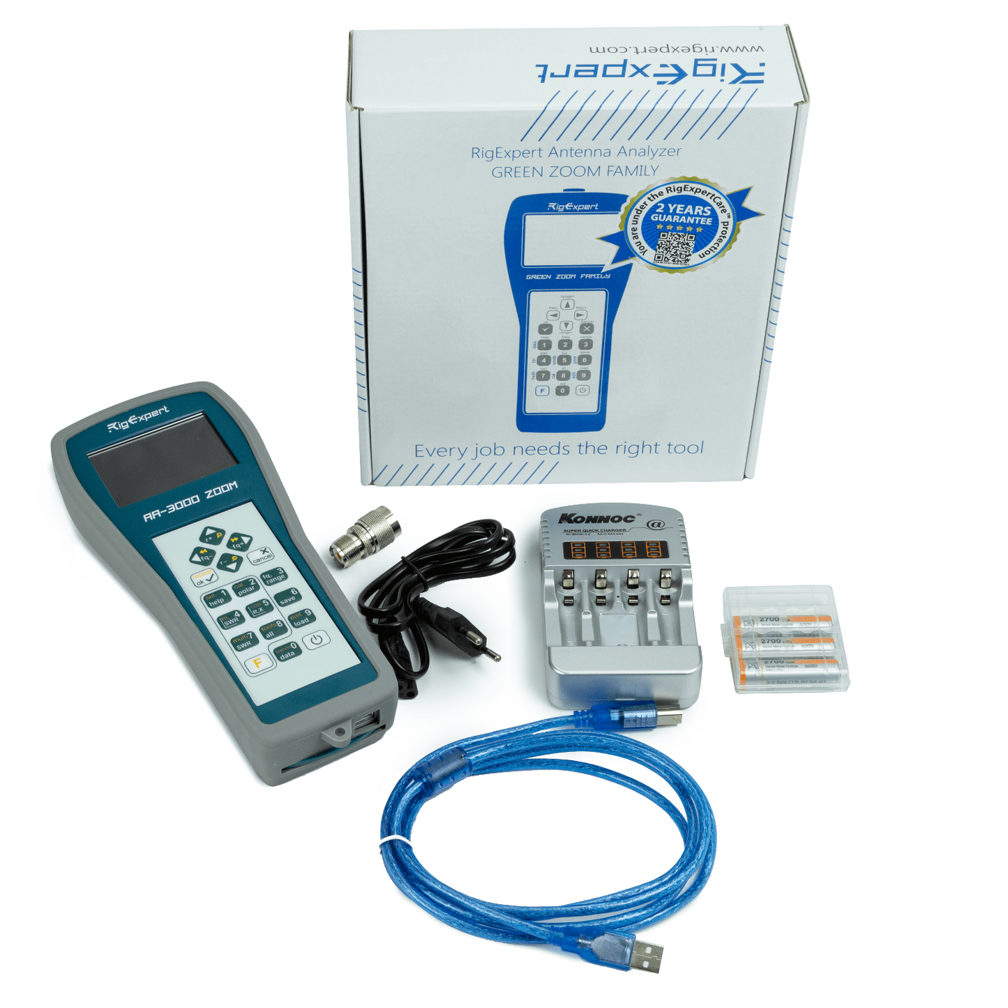 RigExpert AA-3000 ZOOM Analizzatore d'antenna 0.1-3000 MHz - Garanzia Italiana