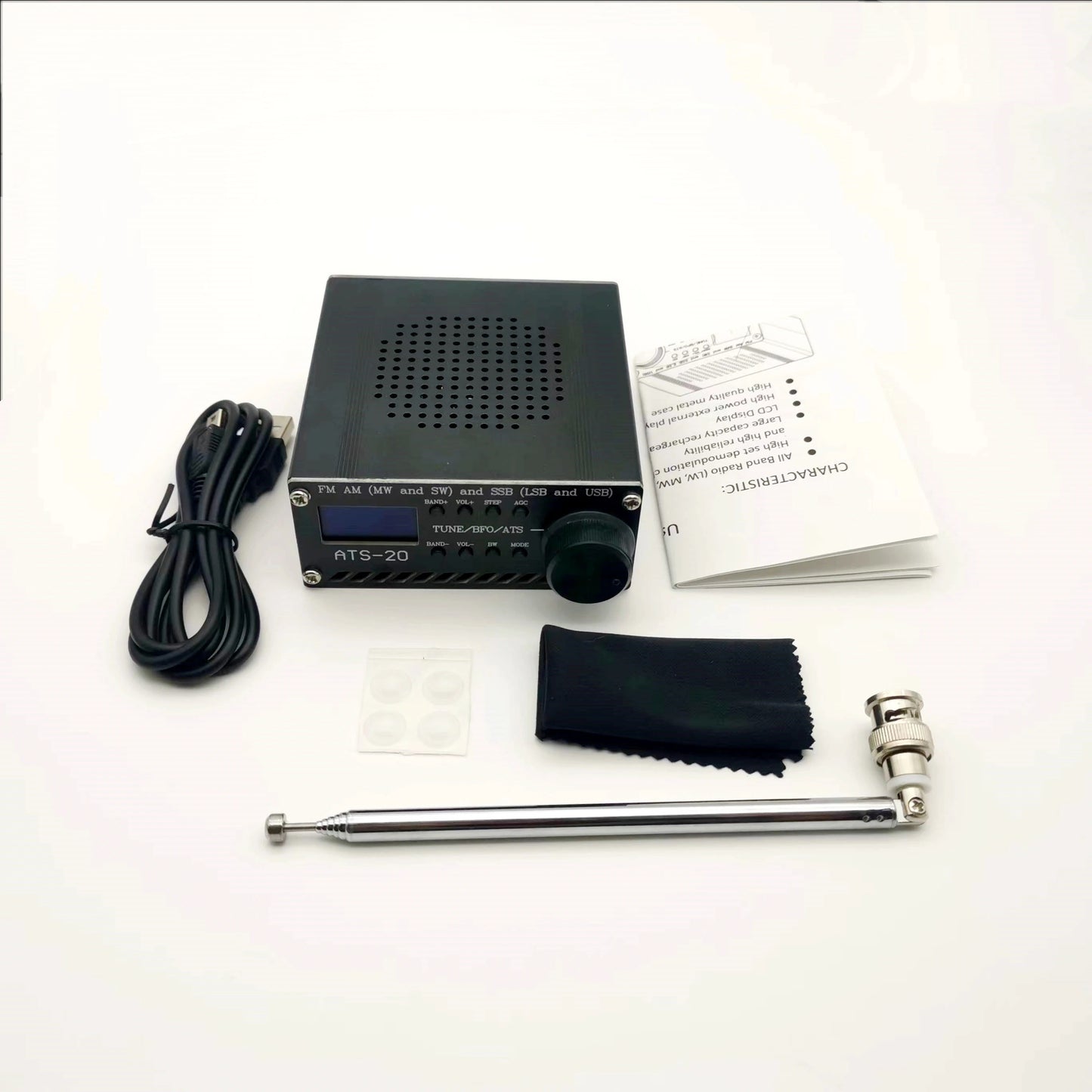 ATS-20 + PLUS con Si4732 Ricevitore radio completo FM AM MW e SW e SSB (LSB e USB) MHz senza direct sampling (con UP-converter)