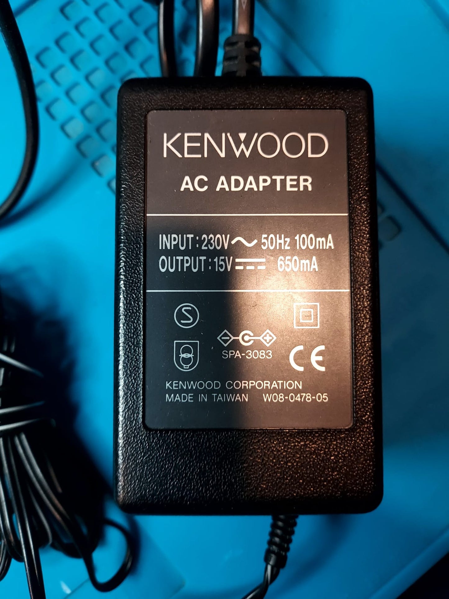 Kenwood SPA-3083 Usato - Alimentatore lineare 15V 650mA per vaschetta carica batteria
