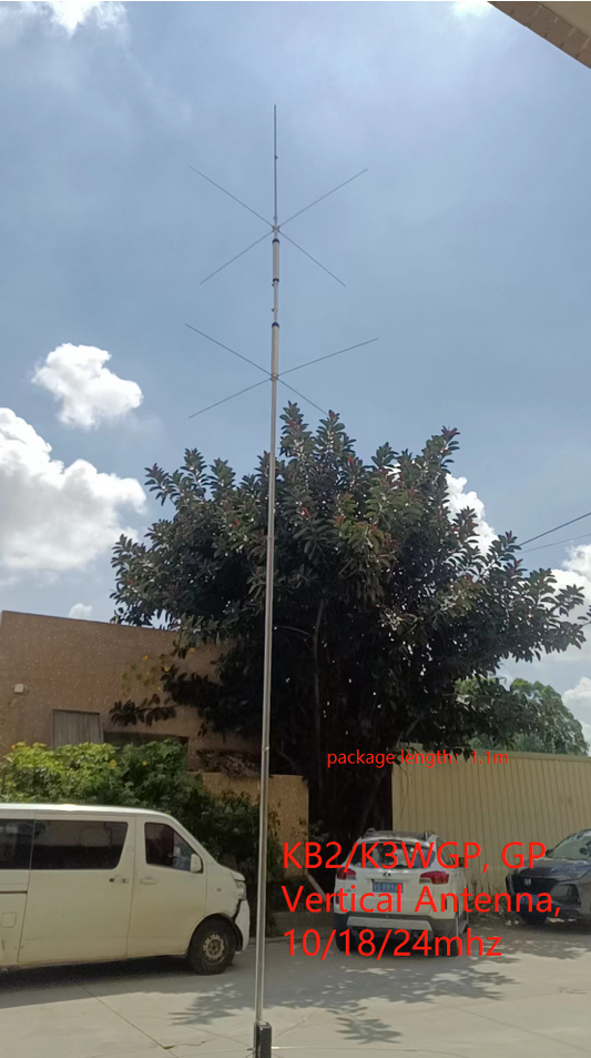 KB2 K3WGP Antenna verticale bande WARC 10-18-24, PEP300W