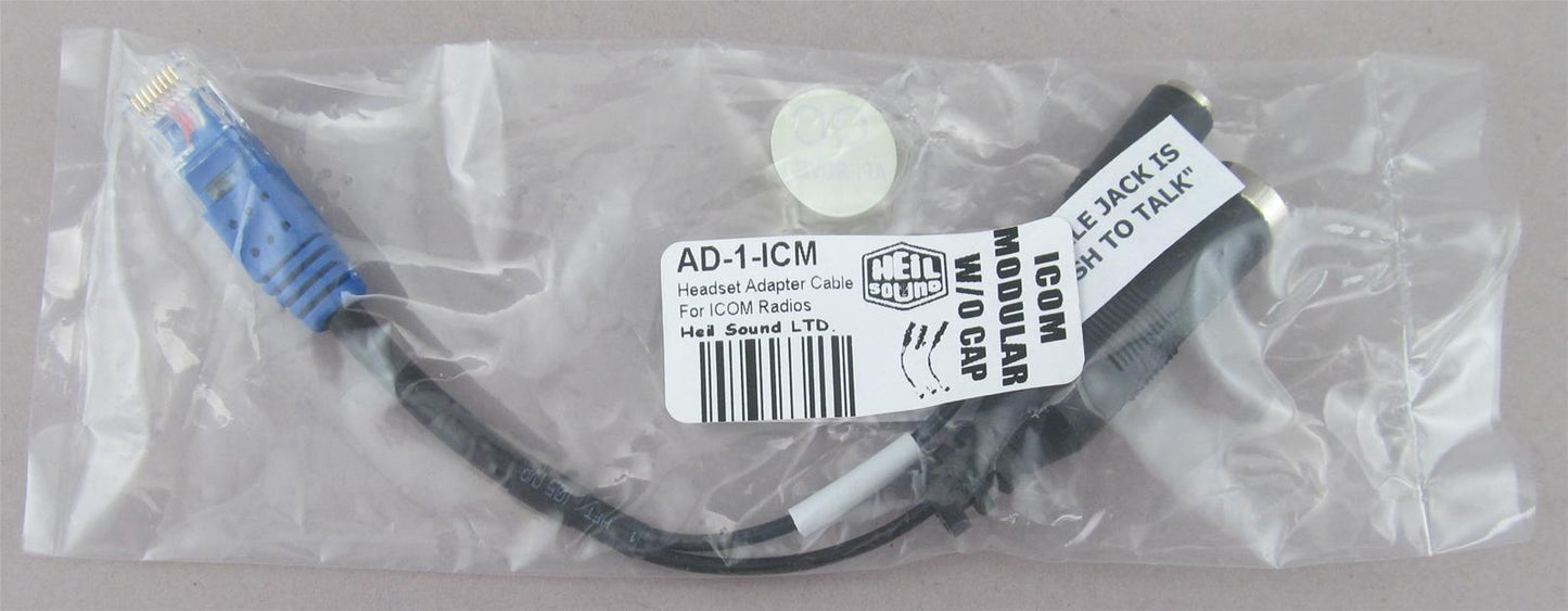 Heil Sound AD-1 ICM Cavo Adattatore Pro-Set connettore RJ45 modulare x ICOM