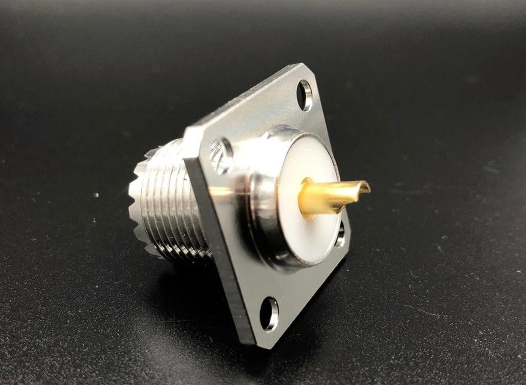 HRS SO239 Connettore UHF femmina da pannello isolamento in teflon