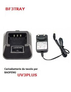 BF-3TRAY + BF-3ALIM - Caricabatterie da tavolo per BAOFENG UV3 PLUS