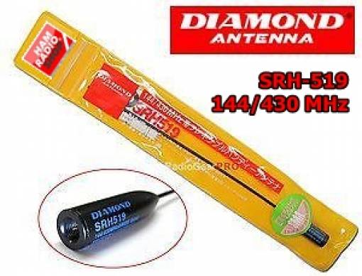 DIAMOND SRH-519 Antenna per portatili banda 144-430 MHz CODA DI TOPO