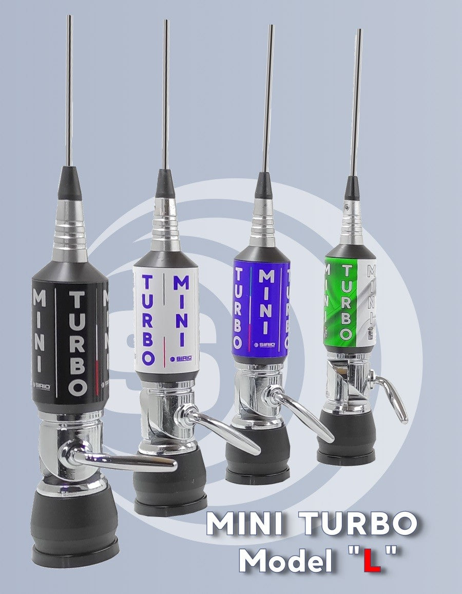 Sirio MINI TURBO Model “S” BLUE COAX - Antenna veicolare C.B. 800W, 125 cm.