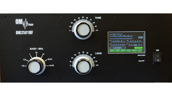 OM Power OM2501HF Amplificatore lineare 2,5 KW, 1.8-29 MHz, con GU84B