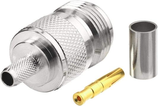 HRS N5CRIMP58 Connettore N femmina a crimpare per RG-58, DC 6GHz.