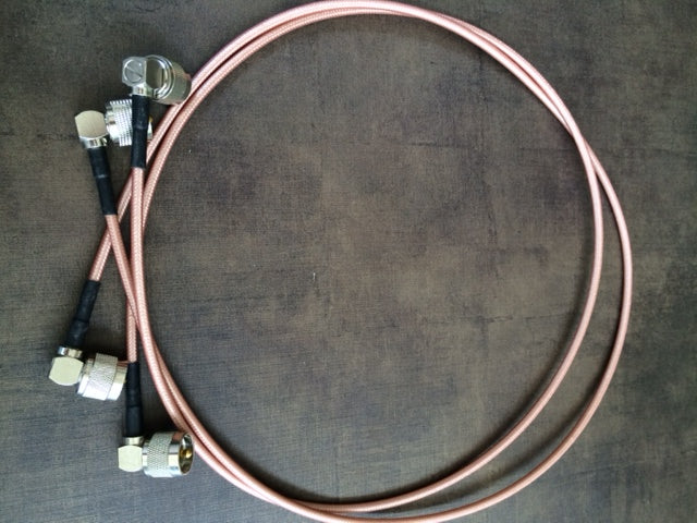 Cavo di raccordo coassiale professionale RG-142 connettori PL a 90 gradi 1 metro