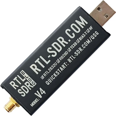 RTL-SDR Blog V4 SDR receiver 0.5-1700 MHz without direct sampling (with UP-converter)