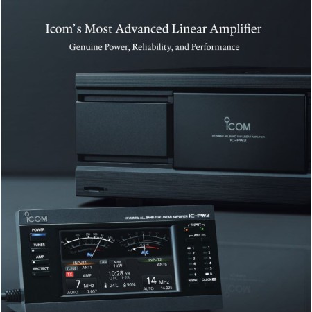 IC-PW2 Icom – 1 kW HF/50 MHz-Linearverstärker mit DPD-Technologie (Digital Pre-Distortion).