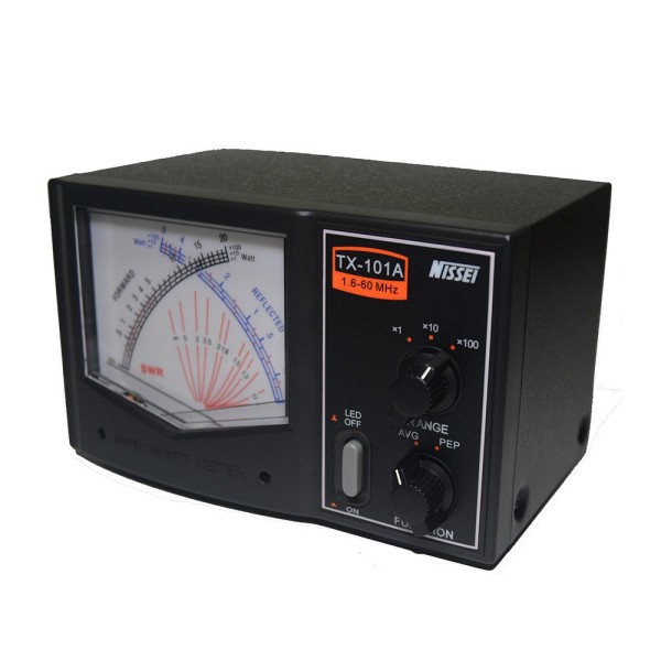 Nissei TX-101A Rosmeter/Wattmeter 1,6-60 MHz mit gekreuzten Nadeln 20W 200W 2KW