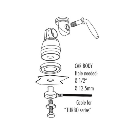 Sirio Turbo 2002 RED, Antenna C.B. 27 MHz completa di cavo coassiale