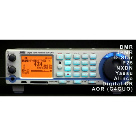 Récepteur scanner AOR AR-DV1 pour signaux vocaux numériques et analogiques 100 KHz ~ 1300 MHz