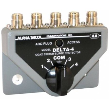 Commutateur coaxial 4 voies Alpha Delta DELTA-4B/N (1 500 watts CW)