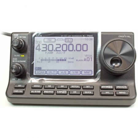 Vorderseite des ICOM IC-7100 – Touchscreen-Schnittstelle