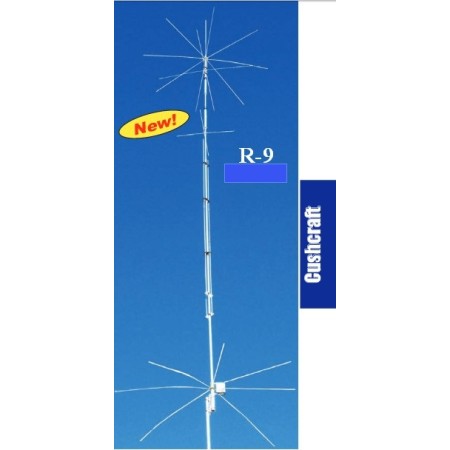 Antenne verticale Cushcraft R9 pour bandes de 6,10,12,15,17,20,30,40,80 mètres