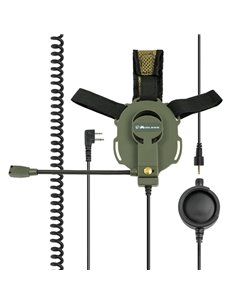 BOW-M EVO - Microfono / auricolare militare con PTT tattico Connettore Midland