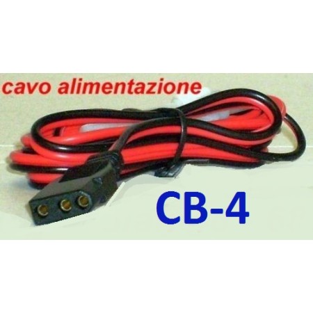 CB-4 - 2-wire 1.40mm2 3-pin power cable for Alan 48/68, Magnum S9 etc.