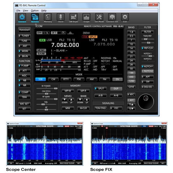 Icom RS-BA1 - IP remote control software New Version 2.0