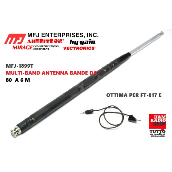 MFJ-1899T per l'FT-817, KX3, MULTI-BAND ANTENNA DA 80m a 6m