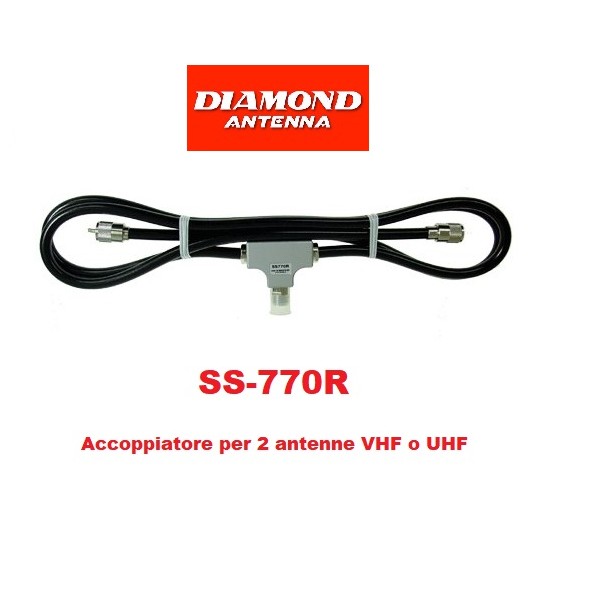 Diamond SS-770R - Coupleur pour 2 antennes VHF ou UHF