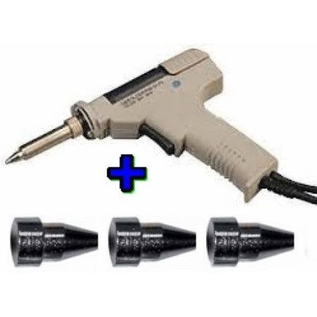 Replacement desoldering gun for Lafayette SSD-15, SSD-17, SSD-87 soldering stations + 3 replacement nozzles