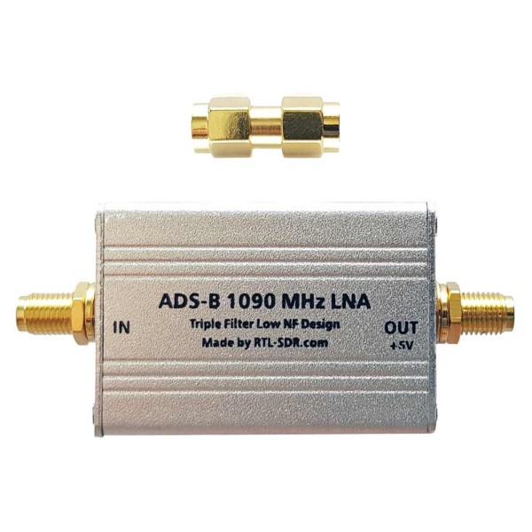 ADS-B 1090 LNA - Préamplificateur et filtre 27 dB pour ADS-B 1090 MHz