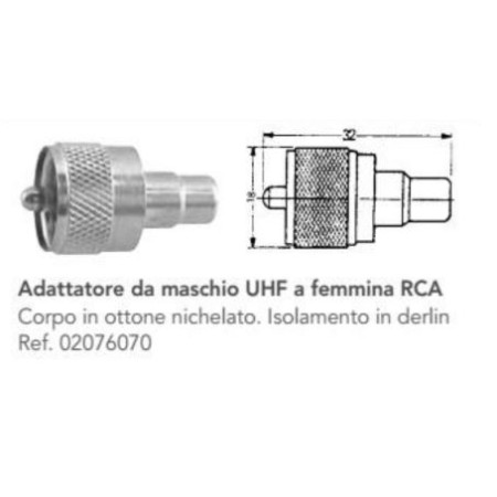 Adapter von UHF-Stecker auf RCA-Buchse