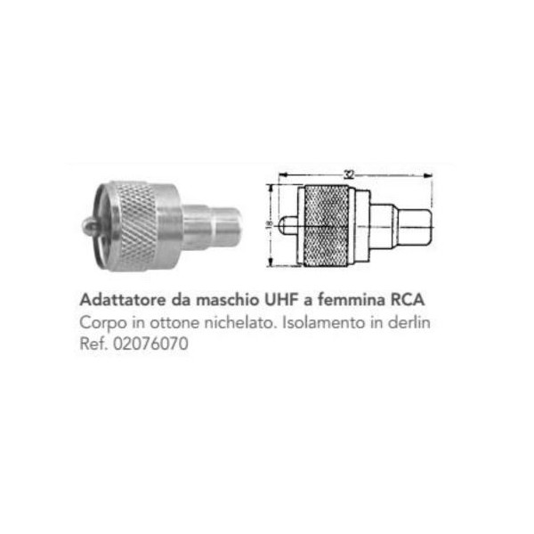 UHF MALE TO RCA FEMALE ADAPTER