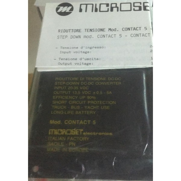 MICROSET CONTACT 5 riduttore di tensione da 26/35V a 13,8 V 5 A