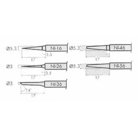 POINTE DE REMPLACEMENT N1-36 POUR STATION À SOUDER LAFAYETTE SDD-9