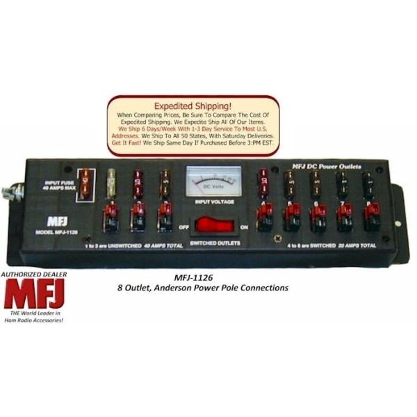 MFJ-1126 - Barre multiprise 8 prises PowerPole