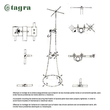 Tagra BT-101 Ballerina - 27 MHz CB band omnidirectional base antenna