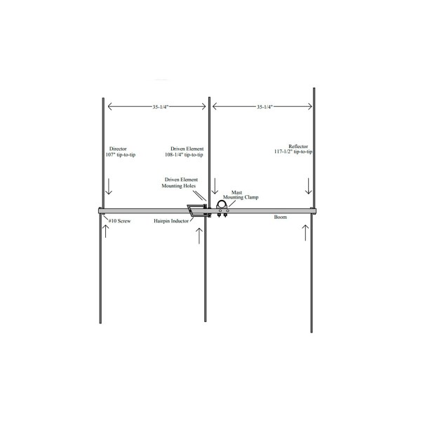 MFJ-1762 3 element yagi antenna 50 MHz band