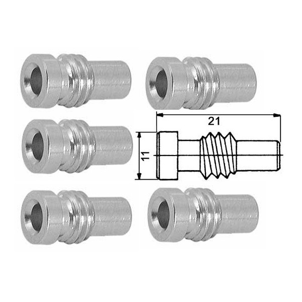 N. 5 RIDUTTORI PER CAVO RG-8 MINI, RG-8XX 6,5 mm.