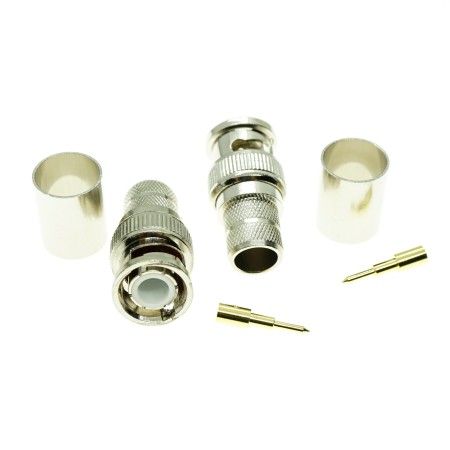 CRIMP BNC MALE CONNECTOR X RG-8 RG-213 Teflon insulation