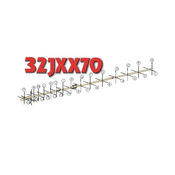 32JXX70 32 el. antenna x 432 MHz cross yagi