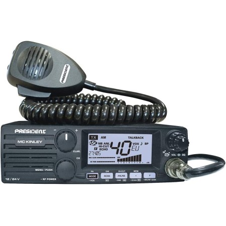 PRESIDENT McKinley - All mode approved CB transceiver, 12/24 Volts Expandable 10-11-12 meters