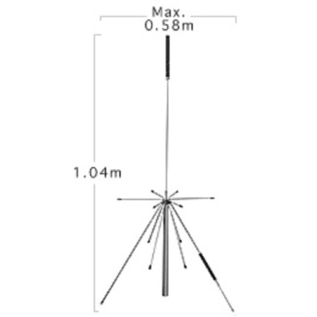 Diamond D-150 Breitband-Disco-Antenne 50–1500 MHz RX und 50/144/430/904/1200 MHz RX