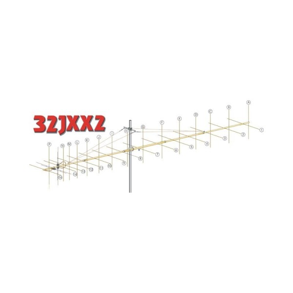 32JXX2 32-el. antenna x 144 MHz cross yagi