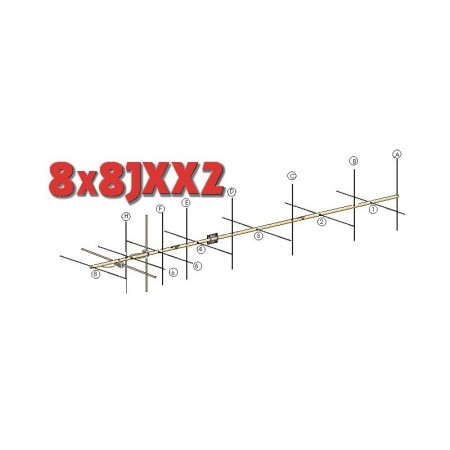 8x8JXX2 8+8 el. antenna x 144 MHz cross yagi