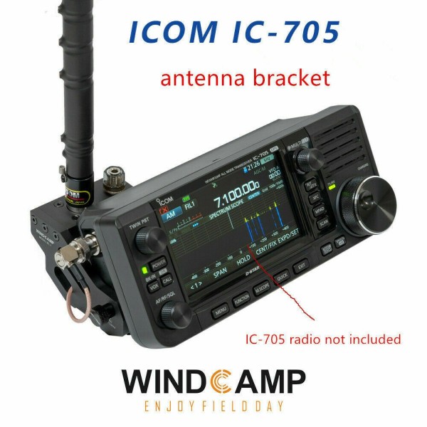 Windcamp HRS RC-1 Staffa antenne a sgancio rapido per Icom IC-705 QRP