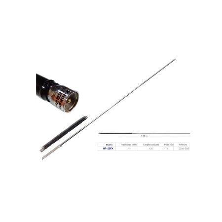 HF40FX Diamond - Antenna veicolare HF monobanda 40MT