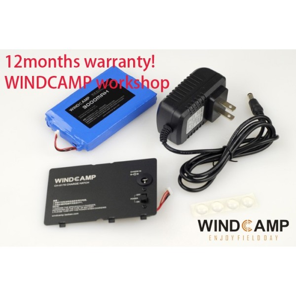 WINDCAMP 3000mAh Lipo Polymer Battery Kit + Charger + Battery Cover for Yaesu FT-817, FT-818