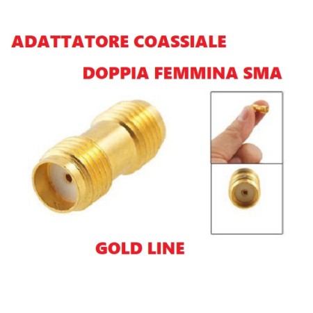 DOUBLE SMA GOLD FEMALE ADAPTER