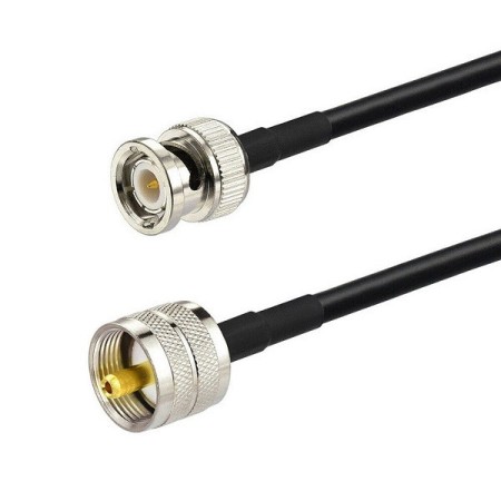 UHF PL-259 headed cable - BNC male, 3 meters RG-58