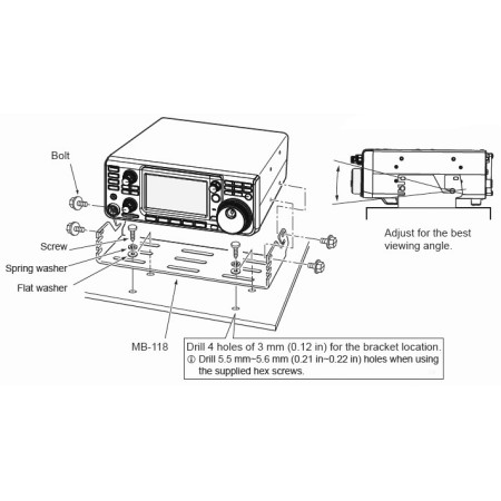 iCOM MB-17A Bewegliche Montagehalterung