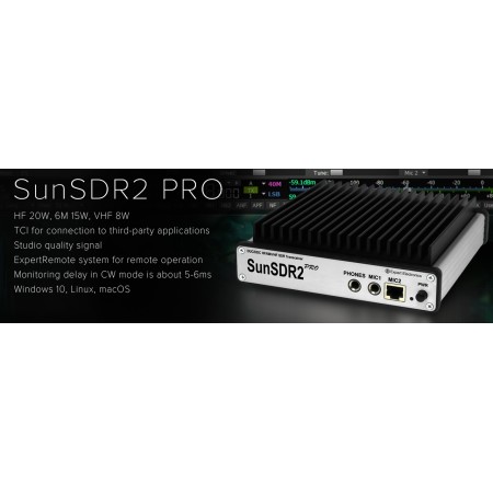 SunSDR2 PRO - Ricetrasmettitore SDR HF 20 W, 50 MHz 15 W, 144 MHz 8 W