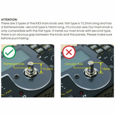 Boutons Windcamp KX3 - Ensemble de 5 boutons en aluminium pour Elecraft KX3 QRP