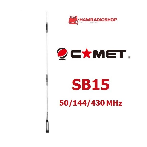 Comet SB-15 Antenna veicolare abbattibile 50/V/UHF 2.15/4.5/7.2dB 153cm